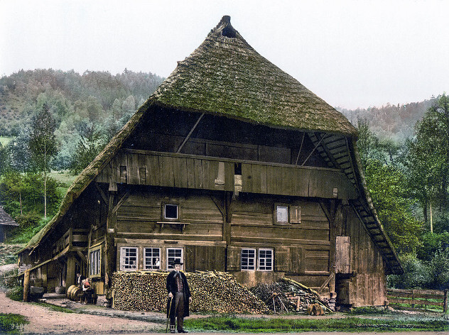 Schwarzwaelder Bauernhaus um 1900