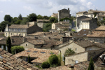 Panorama foto van een stad op het Franse platteland