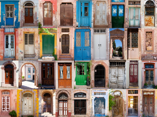 Collage oude deuren
