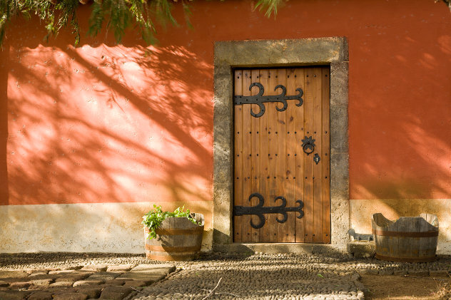 Old door in house Portugal