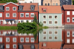 zweedse huisjes aan het water